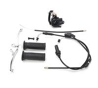 VBESTLIFE Kit Interruttore di Accensione Leva Freno Cavo Acceleratore per YZinger 50 PW50, Comandi Manubrio di Ricambio con Chiave per Bici da Giovanile ATV