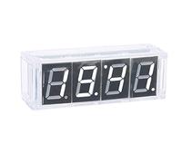 VBESTLIFE Kit Orologio elettronico Fai-da-Te, Kit Orologio LED Digitale a 4 cifre Visualizzazione Automatica Ora/Temperatura e Data per la Pratica della Saldatura Elettronica di