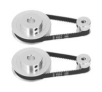 VBESTLIFE Kit Puleggia Dentata Durevole in Lega di Alluminio con 4 Denti Sincroni da 20T 60T, Chiave Esagonale, Adatto per Stampanti 3D (20 t 5 mm (0,2 pollici) Più 60 t 8 mm (0,31)