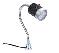 VBESTLIFE Lampada da Lavoro a LED, Luce Bianca da 1500 Lm 6500 K con Collo di Cigno Flessibile da 30 Cm e Base Magnetica per Officina Tornio Grill Officina (Spina europea)