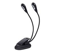 VBESTLIFE Lampada da Lettura a Libro con Clip su leggio, Mini Lampada a LED a Doppio Braccio Regolabile per leggio, Lettura Notturna(6 Perline)