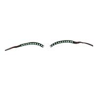 VBESTLIFE Lampada per Ciglia Luminose con Strisce per Trucco Lampada per Ciglia Finte a LED Elegante per Bar per Spettacoli di Eventi, Batteria CR2032 (GREEN)