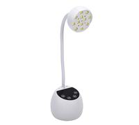 VBESTLIFE Lampada per Unghie Cordless a Collo di Cigno, 36W 12 Perline LED Ricaricabile Asciugatore per Unghie a Polimerizzazione Rapida Gel con Timer a 4 Marce e Sensore Intelligente (WHITE)