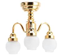 VBESTLIFE Lampadario per Casa delle Bambole 1:12, Decorazione per Plafoniera a LED in Miniatura con Luce a LED per Casa delle Bambole per Casa delle Bambole 1:12