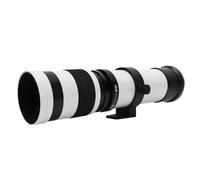 VBESTLIFE Lente Teleobiettivo della Fotocamera, Manuale Focale da 420 Mm a 800 Mm Focus F8.3 a F16 con Tutta la Struttura in Metallo per la Telecamera a Specchio a Supporto RF (WHITE)