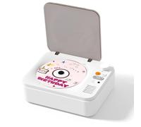 VBESTLIFE Lettore CD Bluetooth, Lettore CD retrò Portatile con Jack per Cuffie con Telecomando USB AUX, per Viaggi in Auto a Casa