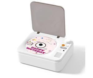 VBESTLIFE Lettore CD Bluetooth, Lettore CD retrò Portatile con Jack per Cuffie con Telecomando USB AUX, per Viaggi in Auto a Casa