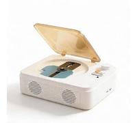 VBESTLIFE Lettore CD Bluetooth, Lettore CD retrò Portatile con Jack per Cuffie USB AUX per Telecomando, per Viaggi in Ufficio a Casa