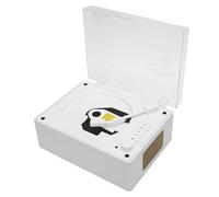 VBESTLIFE Lettore CD Desktop Vintage con Altoparlanti, Lettore CD per Valigia retrò Ricaricabile Portatile per Home, Bluetooth 5.0, USB Flash, AUX (Colore del grano in legno bianco)