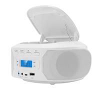 VBESTLIFE Lettore CD Portatile con Bluetooth Top Loading MP3 USB AUX in Radio FM, Boombox Domestico con Uscita Cuffie e 5 modalità EQ per Dischi CD-R/RW (Spina europea)