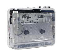 VBESTLIFE Lettore di Cassette, Lettore di Cassette Portatile Convertitore Audio da Cassetta a Digitale con Cuffie con Cancellazione del Rumore da 3,5 Mm per PC Portatile, Trasparente