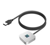 VBESTLIFE Lettore di Impronte Digitali USB, Supporto per Scanner Biometrico di Impronte Digitali con Riconoscimento Rapido a 360°, Supporto per Wins Hello, per PC Portatile Wins 10 11 (SILVER)