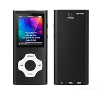 VBESTLIFE Lettore MP3 con Bluetooth 5.3, Lettore Audio Musicale Portatile con Schermo da 1,8 Pollici, con Funzione di Registrazione e Radio FM, per Bambini Adulti e Anziani (BLACK)