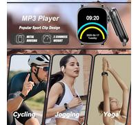 VBESTLIFE Lettore Mp3 Indossabile con Bluetooth 5.4, Lettore Musicale con Touch Screen e Band da Polso Hifi Sound, Fitness Tracker per la Corsa Allo Sport (32G)