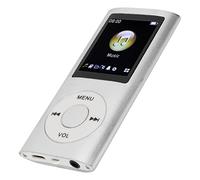 VBESTLIFE Lettore MP3 Portatile, Lettore Musicale Lossless con Schermo LCD da 1,8 Pollici, Corpo in Lega di Alluminio, Riproduzione di 8 Ore, Supporta MP3 WMA FLAC APE (SILVER)