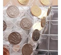 VBESTLIFE Libro per Monete Durevole da 10 Pagine e 250 Tasche Libro per Raccolta di Monete Resistente All'usura Facilita la Comunicazione per i Collezionisti di/Marrone/Rosso Materiale: Carta, PU