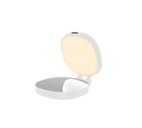 VBESTLIFE Luce Magnetica per Selfie per Telefono, 3 Temperature di Colore Luce di Riempimento a LED Regolabile Specchio per Trucco Integrato, per Foto Video Trucco in Streaming Live (WHITE)