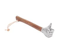 VBESTLIFE Martello a Mano, Testa in Acciaio Inossidabile Stile Strano, Manico in Legno Anti -slip, Martello per Utensili Versatili per il Giardinaggio delle Costruzioni (Testa del pollice)