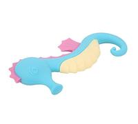 VBESTLIFE Massaggiagengive in Silicone Ippocampo Flessibile per la Dentizione del Bambino per Bambini Dai 4 Mesi in su Giallo (Carta da inserto blu con confezione inglese)