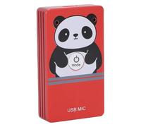 VBESTLIFE Microfono Cancellata del Rumore USB, Pickup Audio Onnidirezionale a 360 ° per il Desktop per Laptop per Computer, Registrazione Hifi a 2 Canali, Magnetica (Rosso cinese)