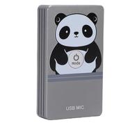 VBESTLIFE Microfono Cancellata del Rumore USB, Pickup Audio Onnidirezionale a 360 ° per il Desktop per Laptop per Computer, Registrazione Hifi a 2 Canali, Magnetica (Grigio meteorite)