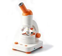 VBESTLIFE Microscopio per Bambini, Ingrandimento 40-400X con 12 Vetrini Preparati e Doppie Luci a LED, per Studenti Principianti Laboratorio di Educazione Domestica