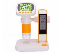 VBESTLIFE Microscopio per Bambini, Microscopio Digitale Portatile USB Portatile con Schermo a Colori Ingrandimento da 50X a 1000X 8 Luci LED Regolabili per Bambini