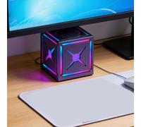 VBESTLIFE Mini Altoparlante Bluetooth, Piccolo Altoparlante da 5 W con Suono Chiaro HiFi, Luci RGB, Compatto e Portatile per Escursionismo, Ciclismo, Viaggio, Regalo (BLACK)