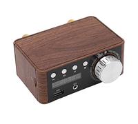 VBESTLIFE Mini Amplificatore di Potenza Bluetooth 5.0, Amplificatore Digitale Stereo Hi-Fi a 2 50 W e 50 W con Ingresso USB, per Home O, Design con Venature del Legno, Formati di Decodifica Multipli