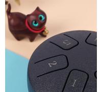 VBESTLIFE Mini Giocattolo Puzzle per Tamburo con Lingua Eterea, 6 Note, per Bambini, Materiale Metallico per Principianti (blu scuro)