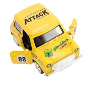 VBESTLIFE Mini Modello di Auto, Veicolo Giocattolo Pullback 1:36 con Porte di Apertura, Decorazioni per Torta per Giocattoli per Auto D'epoca Vintage per il Display della Raccolta (YELLOW)
