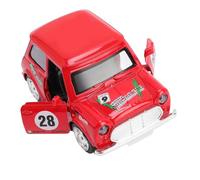 VBESTLIFE Mini Modello di Auto, Veicolo Giocattolo Pullback 1:36 con Porte di Apertura, Decorazioni per Torta per Giocattoli per Auto D'epoca Vintage per il Display della Raccolta (rosso)