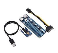 VBESTLIFE Mini PCI-E a PCI Express16x Adattatore Riser estensore 6 Pin con Cavo di Alimentazione SATA per Laptop Estrazione di schede Video Esterne