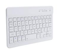 VBESTLIFE Mini tastiera 59 tasti, tastiera Bluetooth, portatile, accessori per tablet, bianco, design color cioccolato, mini tastiera carina, per studenti, per casa/ufficio/scuola