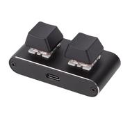 VBESTLIFE Mini Tastiera Macro Programmabile USB a 2 Tasti, Tastiera Meccanica Sostituibile a Caldo, Interruttore Rosso