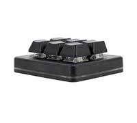 VBESTLIFE Mini Tastierino a 6 Tasti, Tastiera Macro da Gioco Meccanica Bluetooth USB 2.4G Tastierino OSU Programmabile con una Sola Mano con Illuminazione RGB, per per