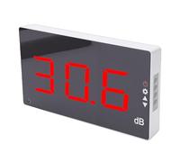 VBESTLIFE Misuratore di Livello Sonoro Digitale, Misuratore di Decibel per Montaggio a Parete con Schermo HD da 3 Pollici, Monitoraggio del Rumore 30-130 DB con Allarme Acustico Lampeggiante