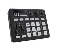 VBESTLIFE Mixer Audio da Gioco, Scheda Audio Live Bluetooth 5.0 con Luce RGB e 13 Pulsanti Multifunzionali, per Podcasting in Streaming Live