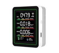 VBESTLIFE Monitor della qualità Dell'aria Interna, Tester Portatile Intelligente della qualità Dell'aria 5 in 1 per CO2, TVOC, HCHO, Temperatura, umidità per Auto Domestiche, Piante e