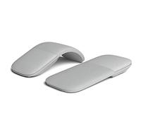 VBESTLIFE Mouse Bluetooth Arc Touch, Mouse Pieghevole Wireless Senza Ricevitore Nano USB, Mini Mouse Ottico Silenzioso Ergonomico per Notebook, Laptop (Bianco Grigio)