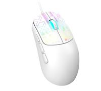 VBESTLIFE Mouse da Gioco Cablato, Mouse per Computer USB Cablato con Retroilluminazione RGB, 4 DPI Regolabili Fino a 3600, per Computer PC Portatili (WHITE)