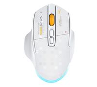 VBESTLIFE Mouse da Gioco Wireless, 12800 DPI, 3 modalità 2.4G, Cablato, Mouse da Gioco Bluetooth Wireless, 5 Effetti di Luce, Ricaricabile, per PC, Laptop (WHITE)