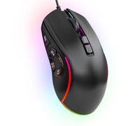 VBESTLIFE Mouse da Gioco X9 RGB, Mouse Ottico Cablato da 800-12800 DPI con 10 Pulsanti Programmabili, per Giochi per PC Portatili