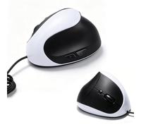VBESTLIFE Mouse Verticale Ergonomico, Mouse Ottico USB Cablato USB Ottico Regolabile 3 DPI 800 1200 1600 con 6 Pulsanti, per PC Laptop Gaming e Lavoro