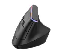 VBESTLIFE Mouse Verticale, Ergonomico Wireless Bluetooth 5.2 2.4G con Luce RGB 800 1200 1600 DPI 6 Pulsanti Silenzioso, per PC Portatile (BLACK)