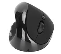 VBESTLIFE Mouse Verticale per Mano Sinistra, Mouse Verticale Ergonomico Wireless 2.4G, Ricaricabile, 800, 1200, 1600 DPI Regolabili, per Utenti Mancini (Nero)
