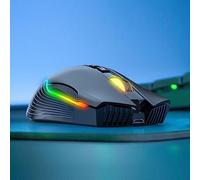 VBESTLIFE Mouse Wireless Ergonomico, Mouse da Gioco Ricaricabile Tramite USB per Laptop, Design con Rullo Antiscivolo Regolabile a 5 DPI, Facile da Trasportare per Lavorare e Giocare (BLACK)