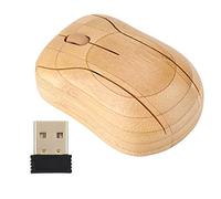VBESTLIFE Mouse Wireless in bambù da 2,4 GHz, Mouse per Computer in Legno Naturale a Basso Rumore, per PC Portatile Wins Desktop