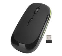 VBESTLIFE Mouse Wireless, Mouse Ottico Ergonomico 2.4G per Laptop, PC, Computer, Notebook, 4 Pulsanti, 1600 DPI, 3 velocità Regolabili (Nero)