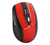 VBESTLIFE Mouse Wireless, Mouse Ottico Ergonomico 2.4G per Laptop, PC, Computer, Notebook, 6 Pulsanti, 1600 DPI, 3 velocità Regolabili (Rosso)